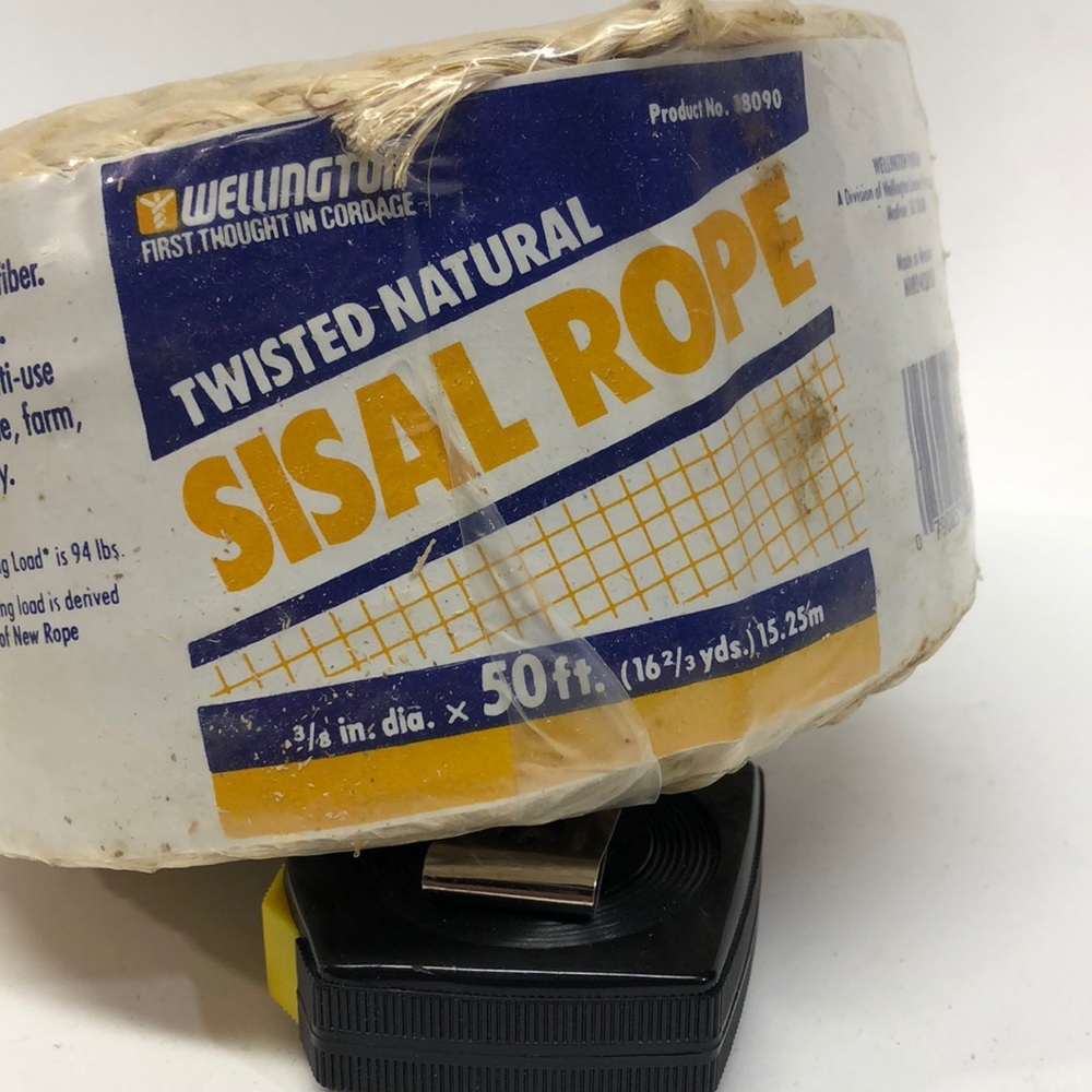 Wellington twisted natural sisal rope 50 ft